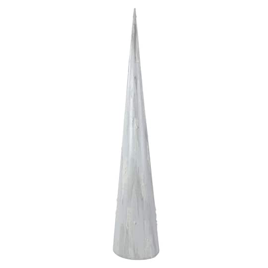 30" White & Gray Marbled Cone Christmas Tree